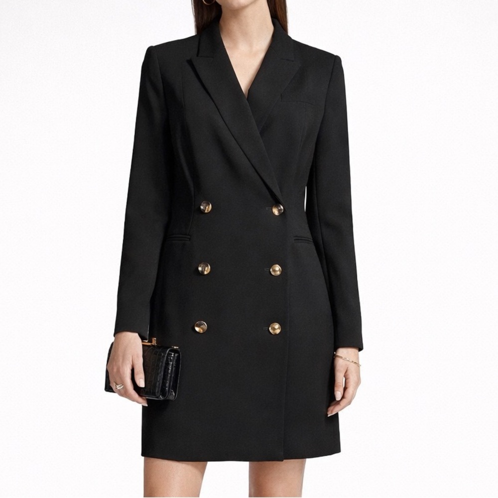 NEW Donna Karan Double Breasted Blazer dress | Black | Women’s Sz 4